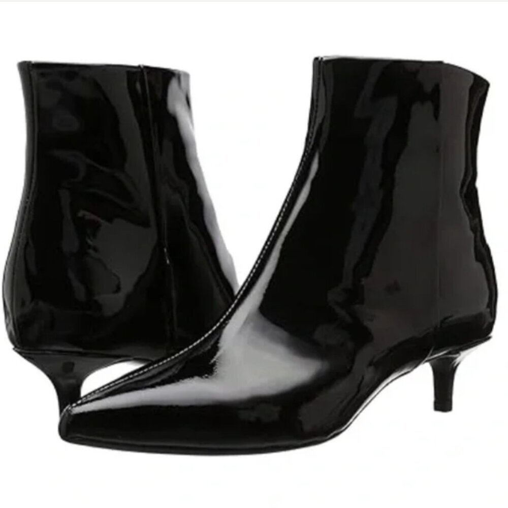 Taryn Rose Nora Patent Leather Booties, Size 8